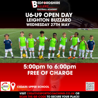 U6-U9 TALENT ID EVENT - WEDNESDAY 27TH MAY 2026 @ CEDARS UPPER SCHOOL